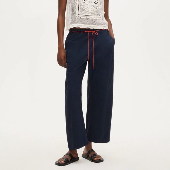 J. Crew Pants - J.Crew Luna Utility Pant Navy Blue Removable Paracord Belt Size Large NWT